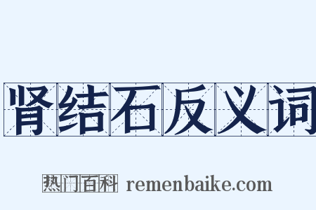 肾结石反义词是什么意思的图片